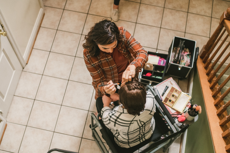 Fall bridal wedding makeup by Ashleigh Galvez in Maryland. Photo by Britney Clause Photography