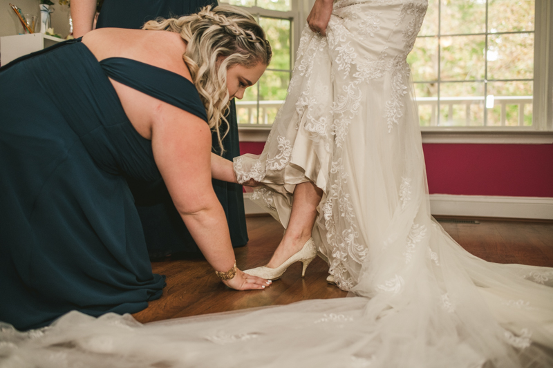 Gorgeous wedding dress from Serendipity Bridal and Events in Maryland. Photo by Britney Clause Photography