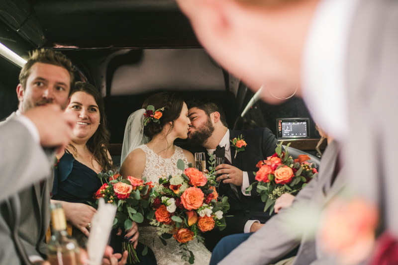 Gorgeous wedding reception at The Barn at Pleasant Acres in Maryland. Photo by Britney Clause Photography