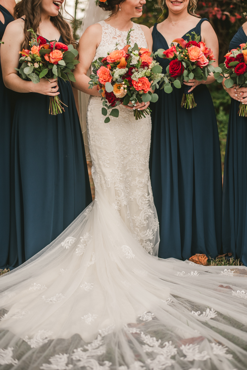 Beautiful fall wedding bouquet by Cache Fleur in Maryland . Photo by Britney Clause Photography