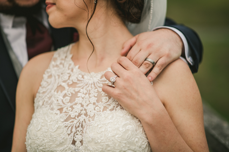  Stunning fall bride and groom just married portraits at The Barn at Pleasant Acres in Maryland. Photo by Britney Clause Photography