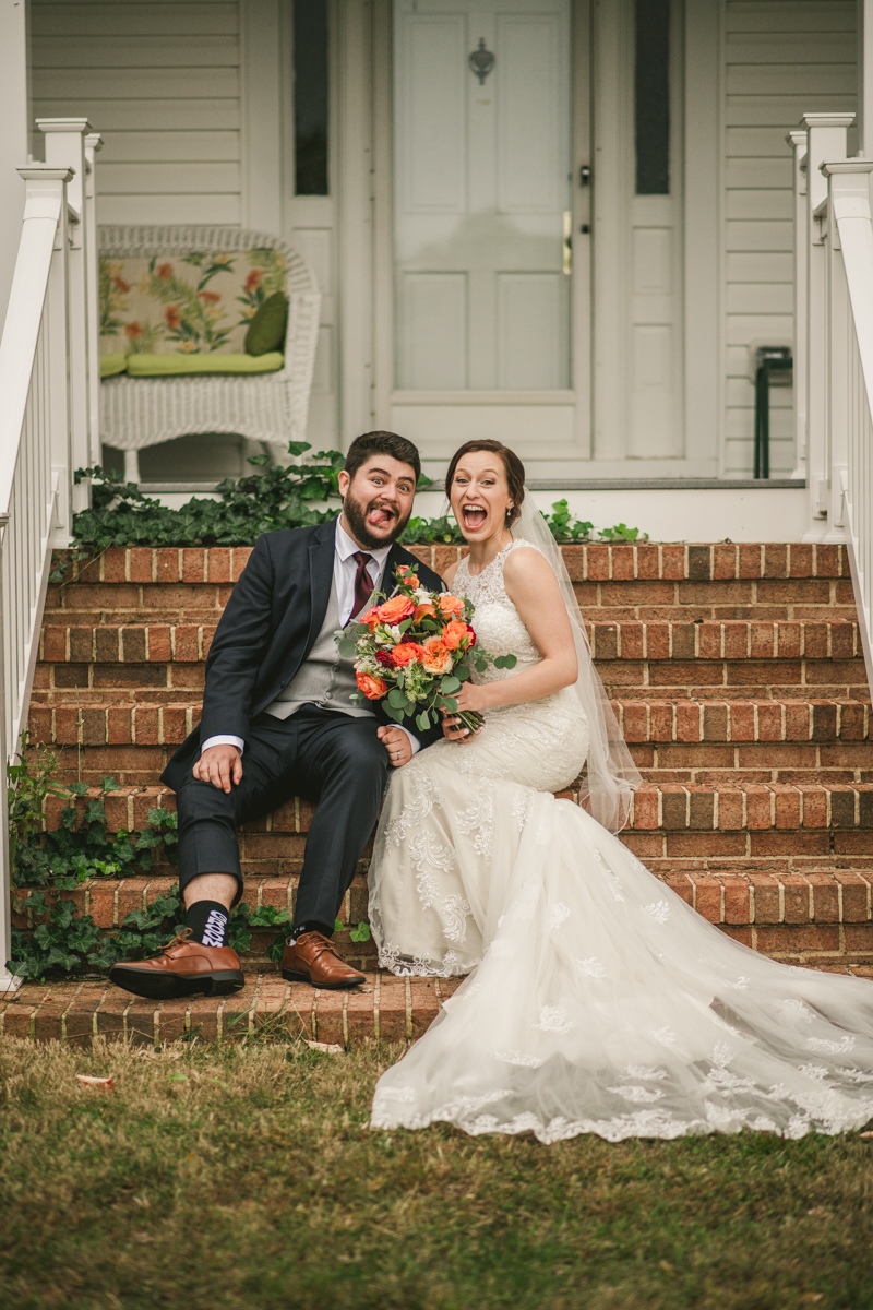  Stunning fall bride and groom just married portraits at The Barn at Pleasant Acres in Maryland. Photo by Britney Clause Photography