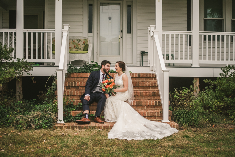  Stunning fall bride and groom just married portraits at The Barn at Pleasant Acres in Maryland. Photo by Britney Clause Photography