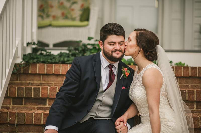  Stunning fall bride and groom just married portraits at The Barn at Pleasant Acres in Maryland. Photo by Britney Clause Photography