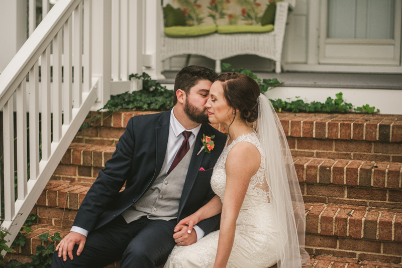  Stunning fall bride and groom just married portraits at The Barn at Pleasant Acres in Maryland. Photo by Britney Clause Photography