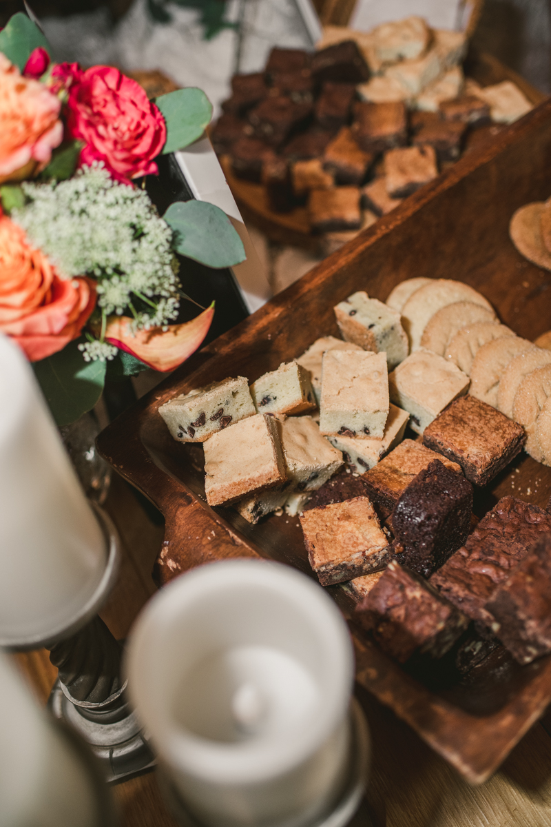 Yummy food at a gorgeous fall wedding by The Palate Pleasers in Maryland. Photo by Britney Clause Photography