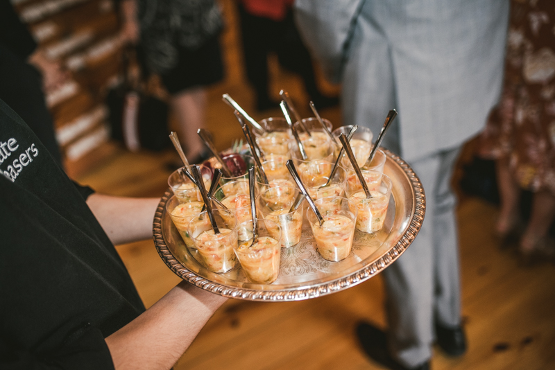 Yummy food at a gorgeous fall wedding by The Palate Pleasers in Maryland. Photo by Britney Clause Photography