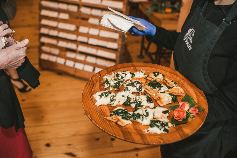 Yummy food at a gorgeous fall wedding by The Palate Pleasers in Maryland. Photo by Britney Clause Photography