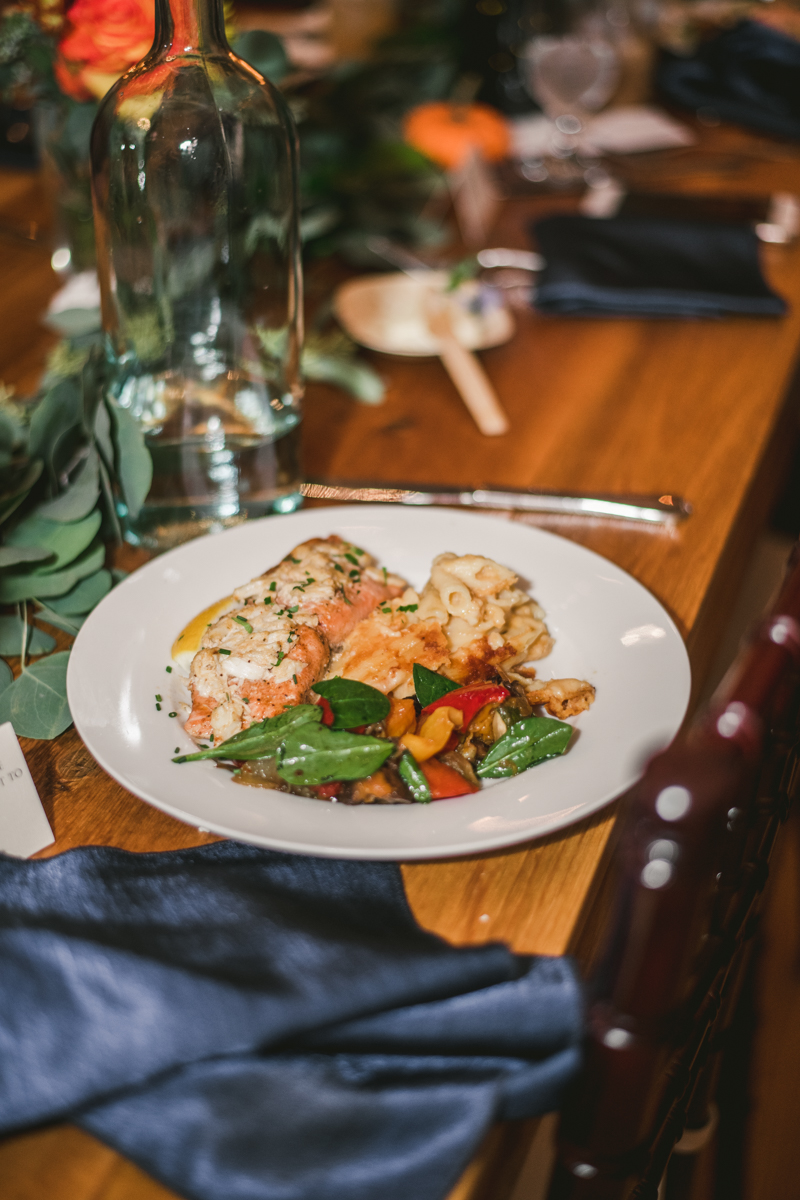 Yummy food at a gorgeous fall wedding by The Palate Pleasers in Maryland. Photo by Britney Clause Photography