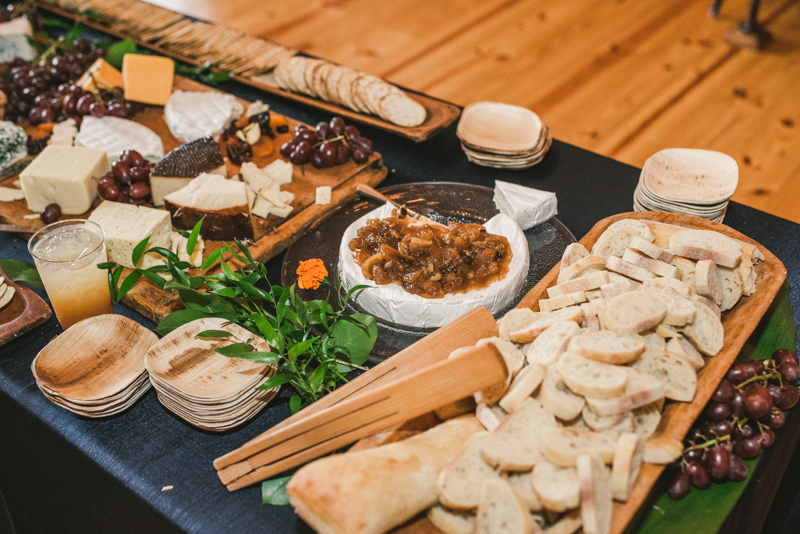 Yummy food at a gorgeous fall wedding by The Palate Pleasers in Maryland. Photo by Britney Clause Photography