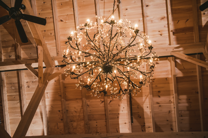 Gorgeous fall wedding reception details at The Barn at Pleasant Acres in Maryland. Photo by Britney Clause Photography