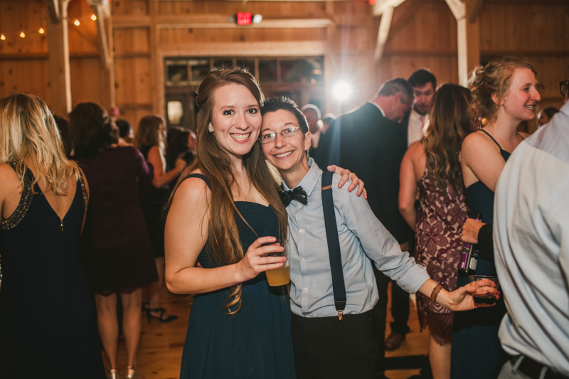 Gorgeous wedding reception at The Barn at Pleasant Acres with music by Washington Talent Agency in Maryland. Photo by Britney Clause Photography