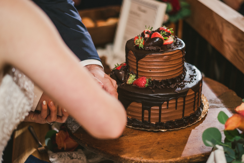 Gorgeous wedding reception at The Barn at Pleasant Acres with music by Washington Talent Agency in Maryland. Photo by Britney Clause Photography