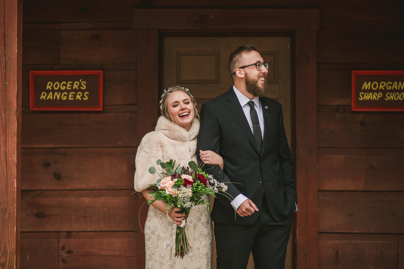 A cozy first look alternative under the stars at Camp Puh'Tuk in the Pines in Monkton Marlaynd by Britney Clause Photography