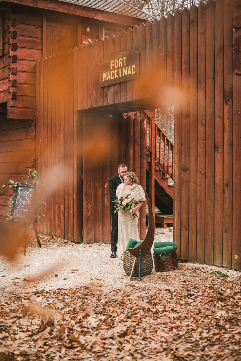 A cozy first look alternative under the stars at Camp Puh'Tuk in the Pines in Monkton Marlaynd by Britney Clause Photography