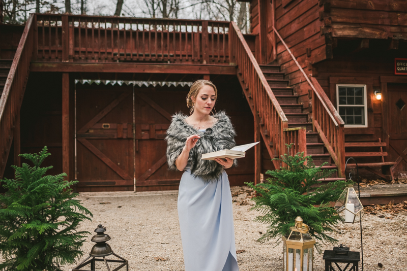 A cozy wedding ceremony under the stars at Camp Puh'Tuk in the Pines in Monkton Marlaynd by Britney Clause Photography