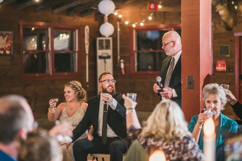 A cozy wedding under the stars at Camp Puh'Tuk in the Pines in Monkton Marlaynd by Britney Clause Photography