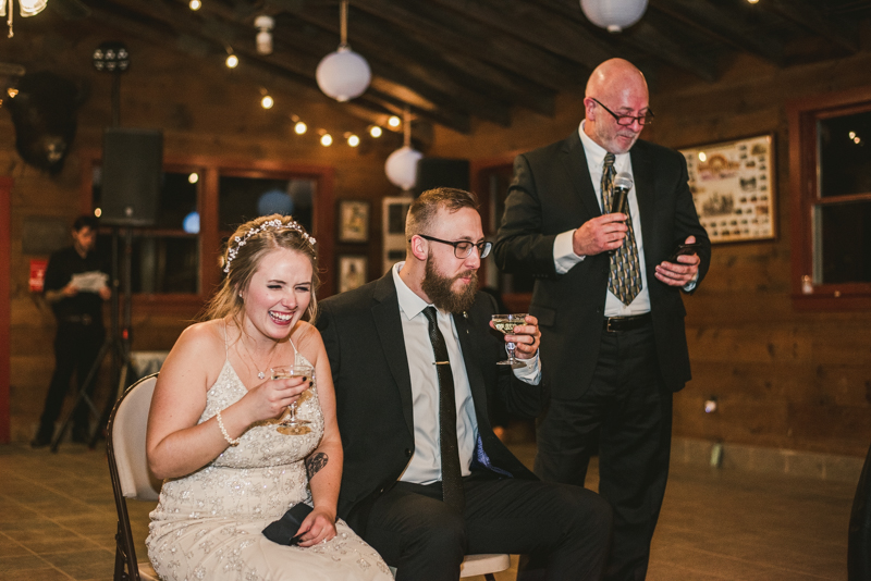 A cozy wedding under the stars at Camp Puh'Tuk in the Pines in Monkton Marlaynd by Britney Clause Photography