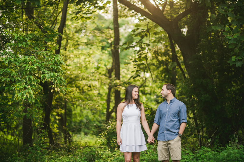 A summer engagement session at Patapsco Valley State Park in Elkridge by Britney Clause Photography