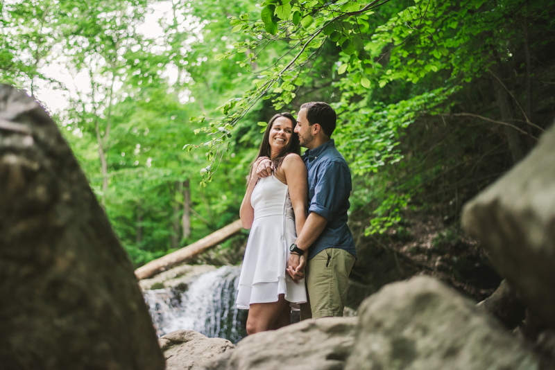 A summer engagement session at Patapsco Valley State Park in Elkridge by Britney Clause Photography