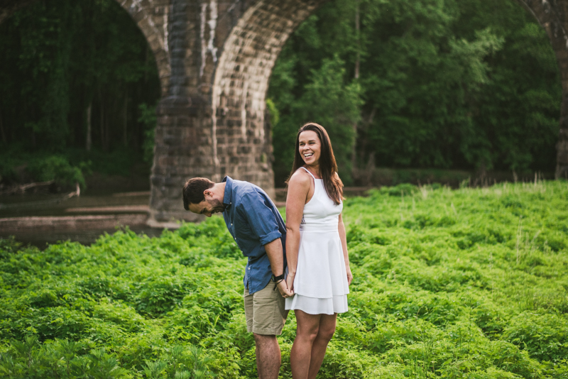 A summer engagement session at Patapsco Valley State Park in Elkridge by Britney Clause Photography