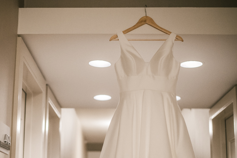 A beautiful wedding dress by Stella York from Garnish Boutique at Mt Washington Mill Dye House in Baltimore, Maryland. Captured by Britney Clause Photography