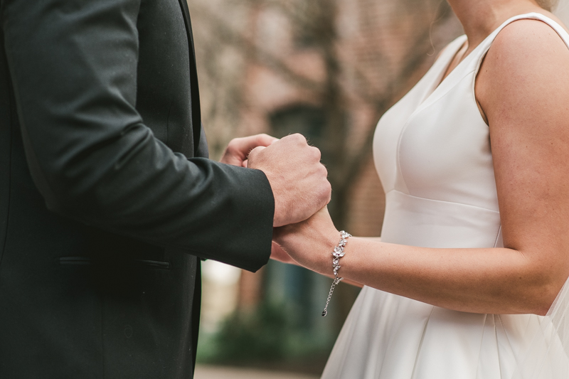 Stunning wedding bride and groom portraits at Mt Washington Mill Dye House in Baltimore, Maryland. Captured by Britney Clause Photography