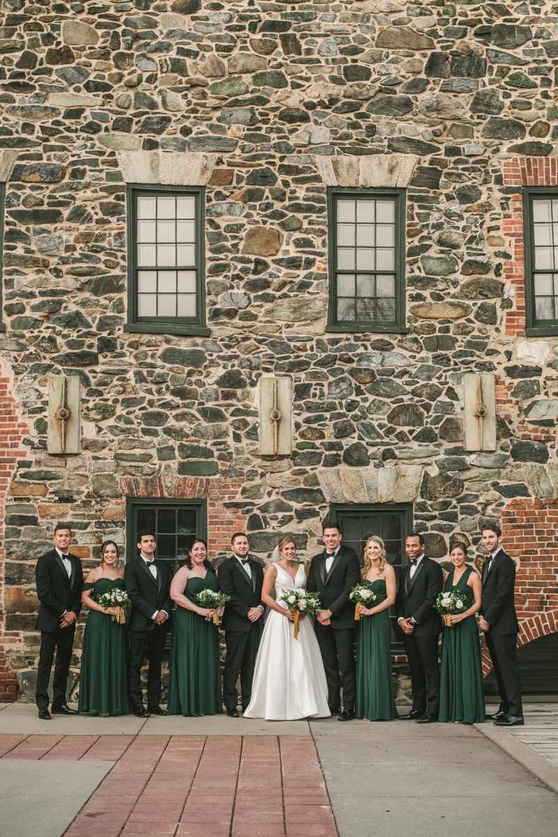 A gorgeous wedding at Mt Washington Mill Dye House in Baltimore, Maryland. Captured by Britney Clause Photography