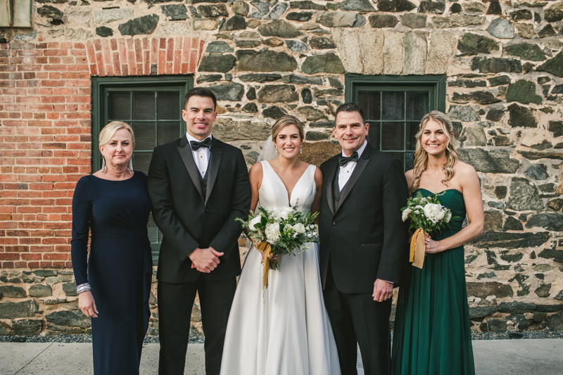 A gorgeous wedding at Mt Washington Mill Dye House in Baltimore, Maryland. Captured by Britney Clause Photography