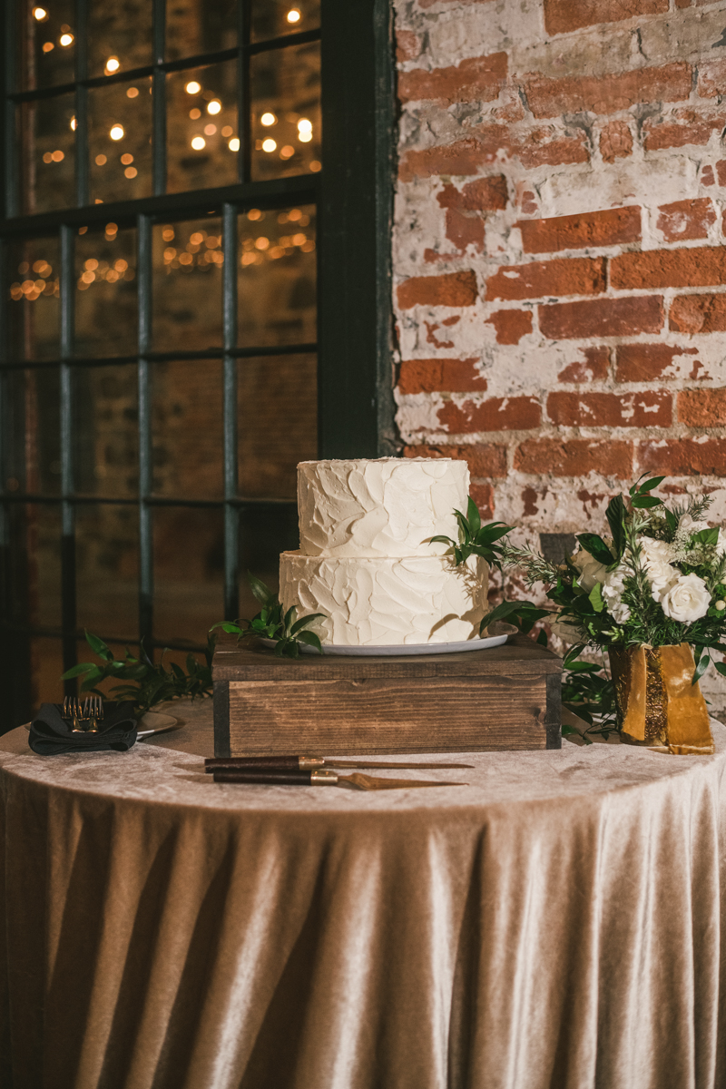 Delicious wedding bites from caterer Copper Kitchen at Mt Washington Mill Dye House in Baltimore, Maryland. Captured by Britney Clause Photography