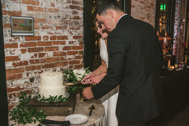 A gorgeous wedding at Mt Washington Mill Dye House in Baltimore, Maryland. Captured by Britney Clause Photography