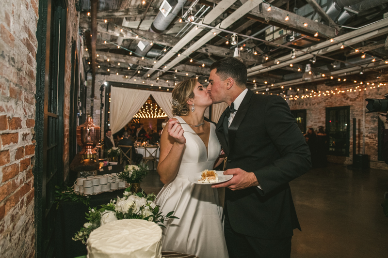 A gorgeous wedding at Mt Washington Mill Dye House in Baltimore, Maryland. Captured by Britney Clause Photography