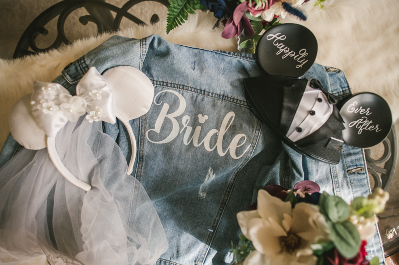 Fabulous wedding day bridal jean jacket. Photo by Britney Clause Photography