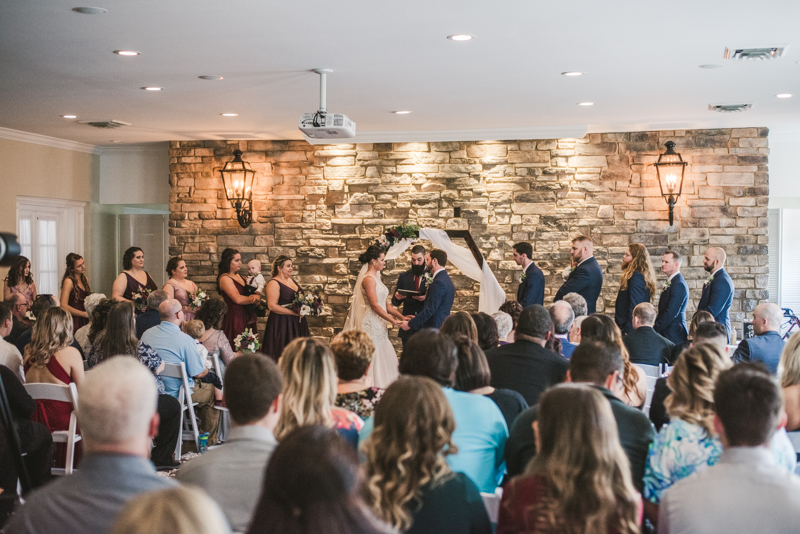 A gorgeous wedding ceremony at Kurtz's Beach in Pasadena, Maryland by Britney Clause Photography