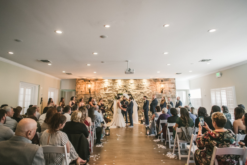 A gorgeous wedding ceremony at Kurtz's Beach in Pasadena, Maryland by Britney Clause Photography