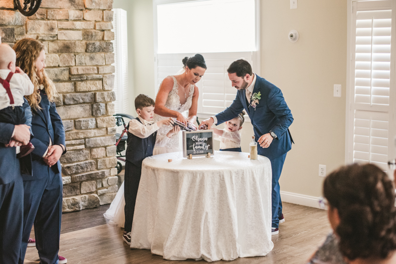 A gorgeous wedding ceremony at Kurtz's Beach in Pasadena, Maryland by Britney Clause Photography