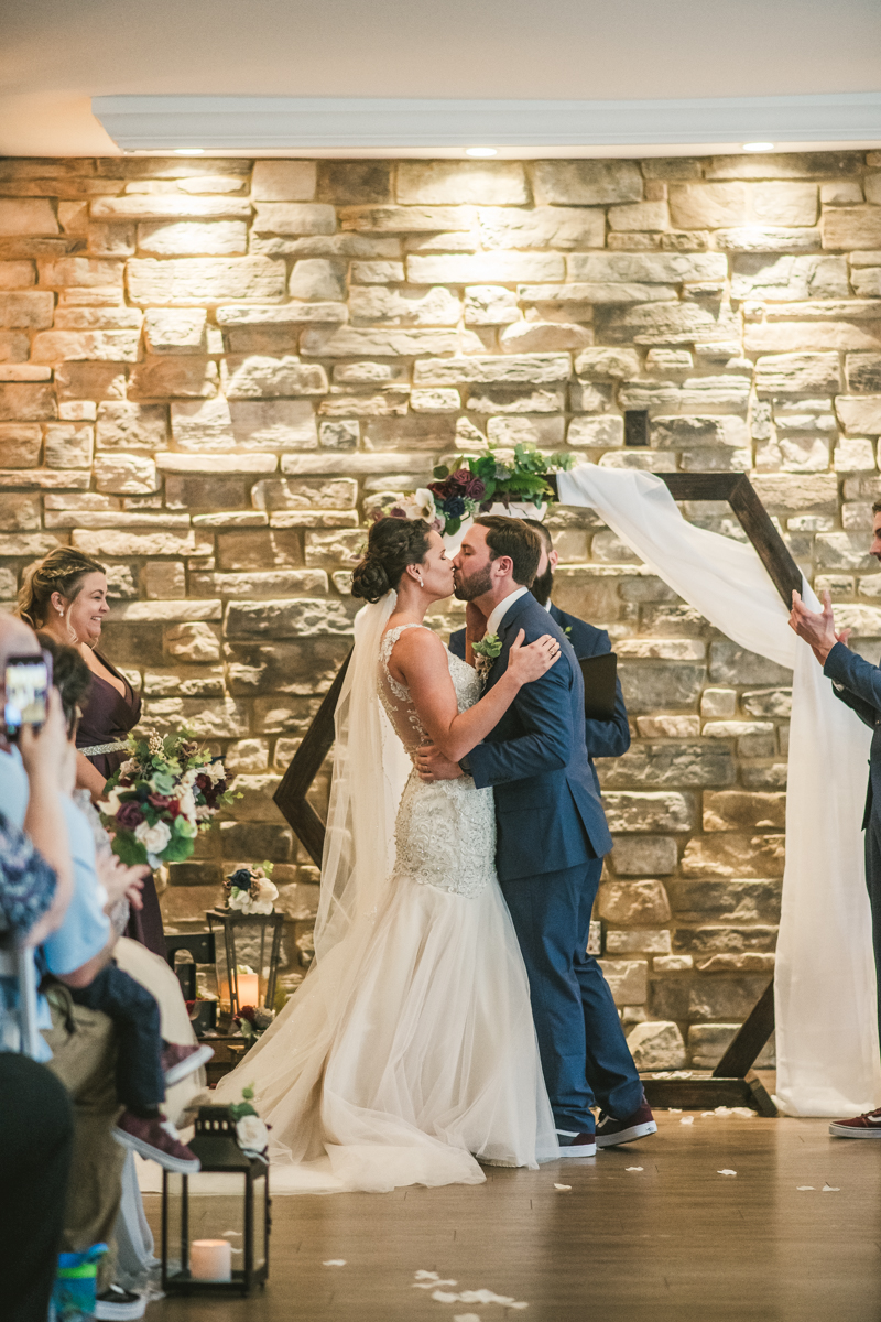 A gorgeous wedding ceremony at Kurtz's Beach in Pasadena, Maryland by Britney Clause Photography