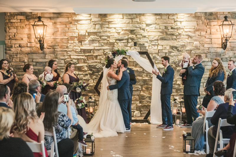 A gorgeous wedding ceremony at Kurtz's Beach in Pasadena, Maryland by Britney Clause Photography