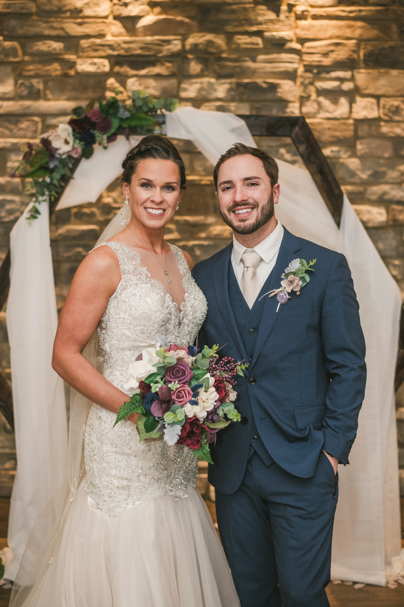 Gorgeous wedding portraits of the bride and groom at Kurtz's Beach in Pasadena, Maryland by Britney Clause Photography