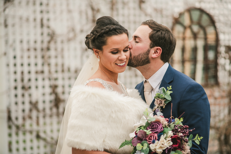 Gorgeous wedding portraits of the bride and groom at Kurtz's Beach in Pasadena, Maryland by Britney Clause Photography