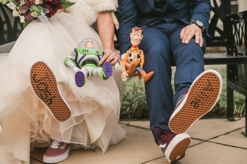 Gorgeous wedding portraits of the bride and groom at Kurtz's Beach in Pasadena, Maryland by Britney Clause Photography