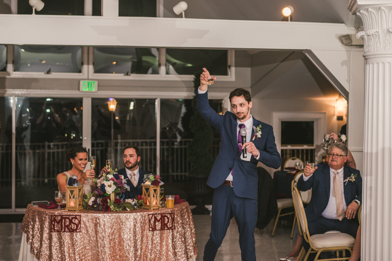 A fun and magical wedding reception at Kurtz's Beach in Pasadena, Maryland by Britney Clause Photography