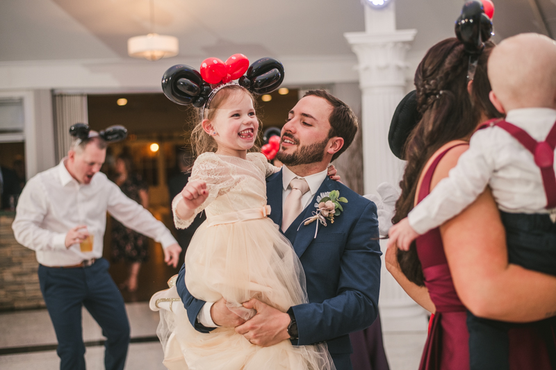 A magical wedding surprise from Mickey and Minnie Mouse at Kurtz's Beach in Pasadena, Maryland by Britney Clause Photography