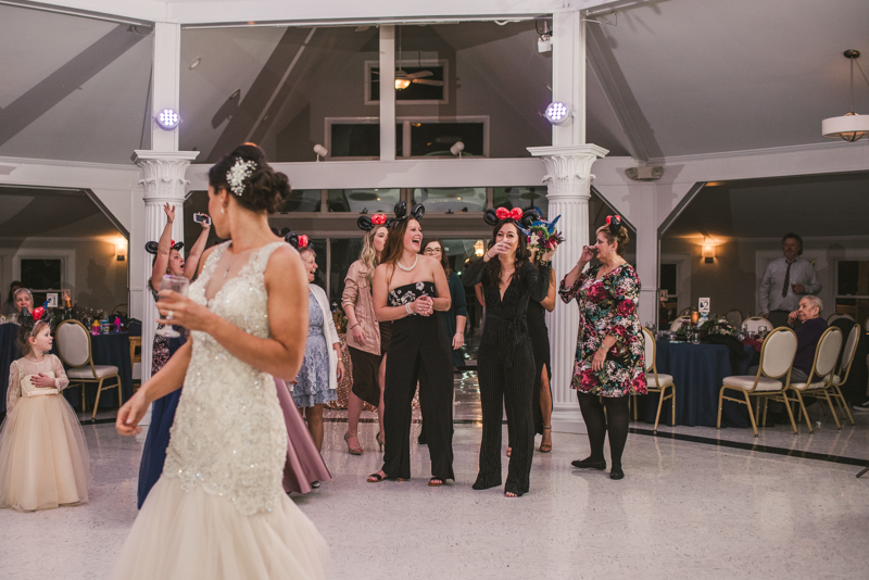 A fun and magical wedding reception at Kurtz's Beach in Pasadena, Maryland by Britney Clause Photography