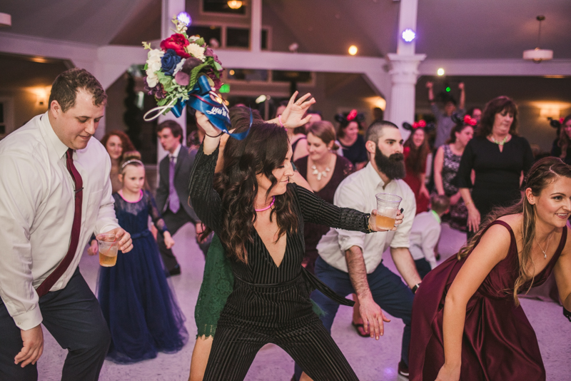 A fun and magical wedding reception at Kurtz's Beach in Pasadena, Maryland by Britney Clause Photography