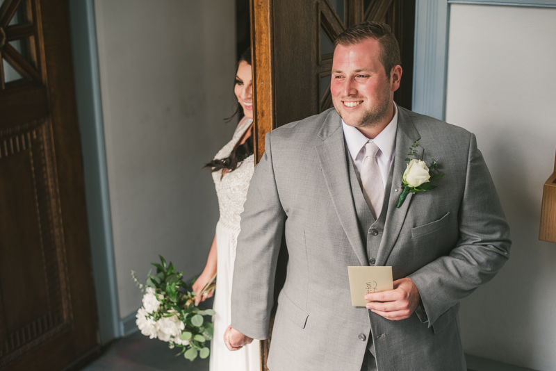 A gorgeous Catonsville wedding ceremony at St. Mark Church by Britney Clause Photography