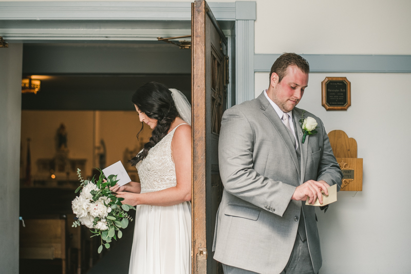 A gorgeous Catonsville wedding ceremony at St. Mark Church by Britney Clause Photography