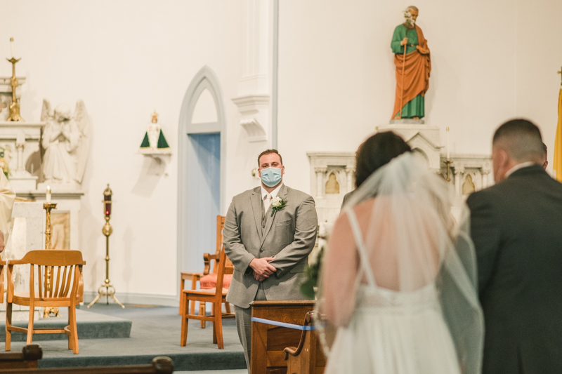 A gorgeous Catonsville wedding ceremony at St. Mark Church by Britney Clause Photography
