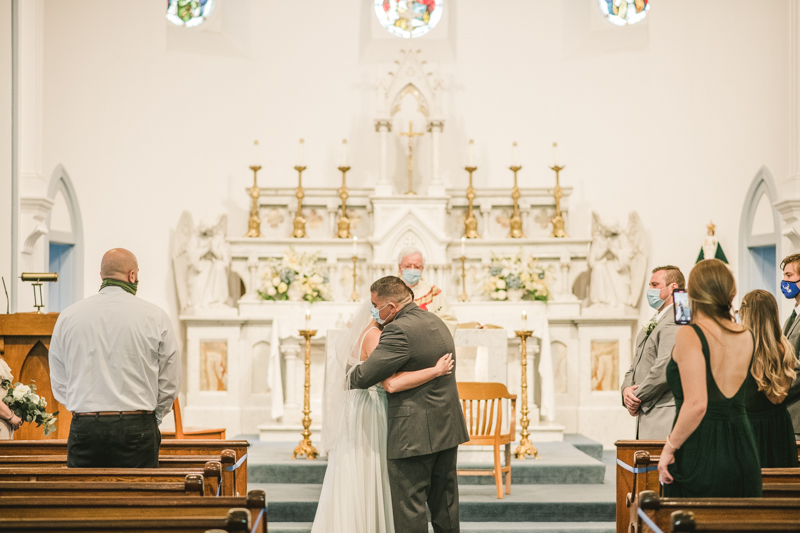 A gorgeous Catonsville wedding ceremony at St. Mark Church by Britney Clause Photography