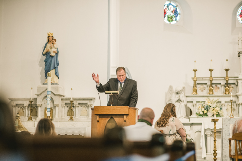 A gorgeous Catonsville wedding ceremony at St. Mark Church by Britney Clause Photography